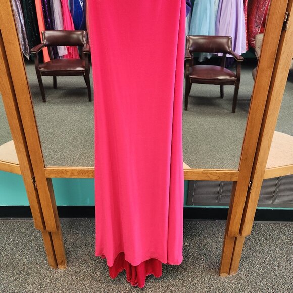 Mori Lee 97036 Fuchsia Size 0 Jersey Knit Prom Dress/Formal Gown - Picture 3 of 6